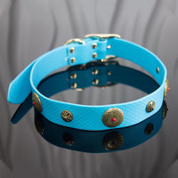 HKM-971347 Washable Encapsulization Webbing Dog Collar in Various Colors and Sizes