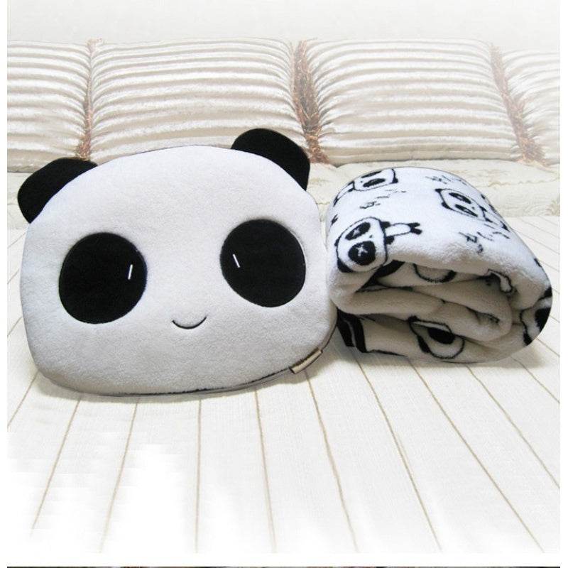 HKM-971475 Cartoon Panda Plush Doll Air Conditioner Cover for Youth