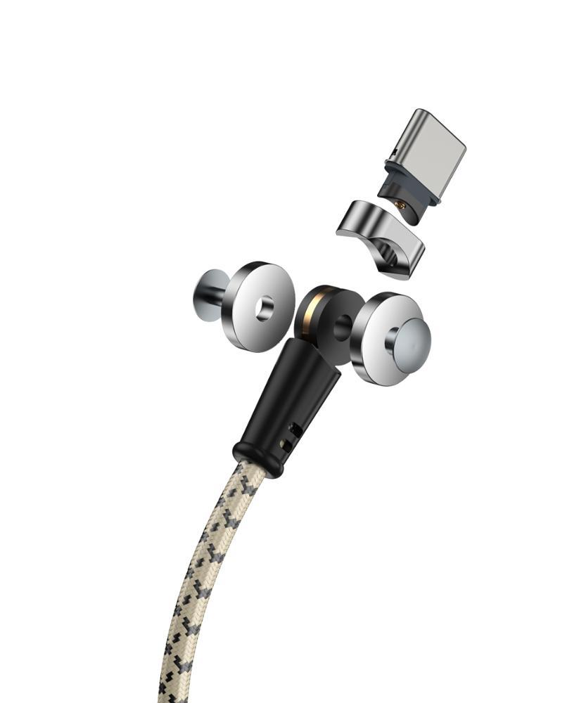 HKM-971539 Magnetic Charging Cable with Multi-Device Compatibility - 1 Meter Length, Type-C, USB, Micro USB & 8PIN