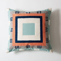 HKM-971603 Embroidered Cotton Cushion with Polyester Fiber Core for Home and Decor