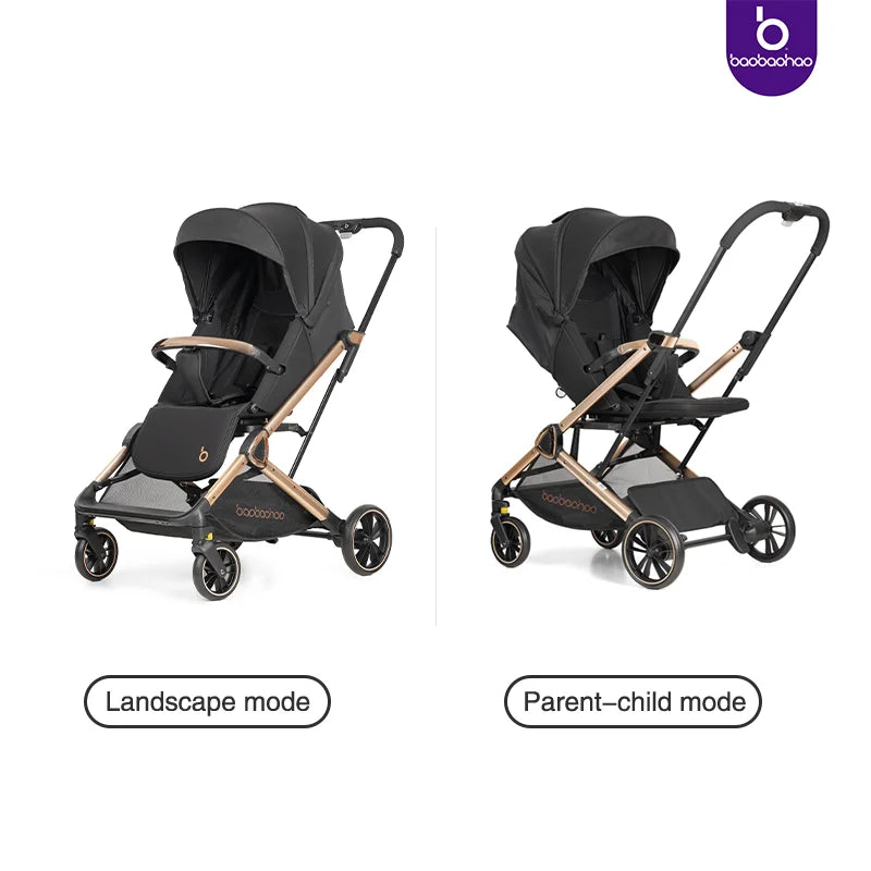 KTX-971667 High Landscape 3 in 1 Baby Stroller with Carriage and Pram Features