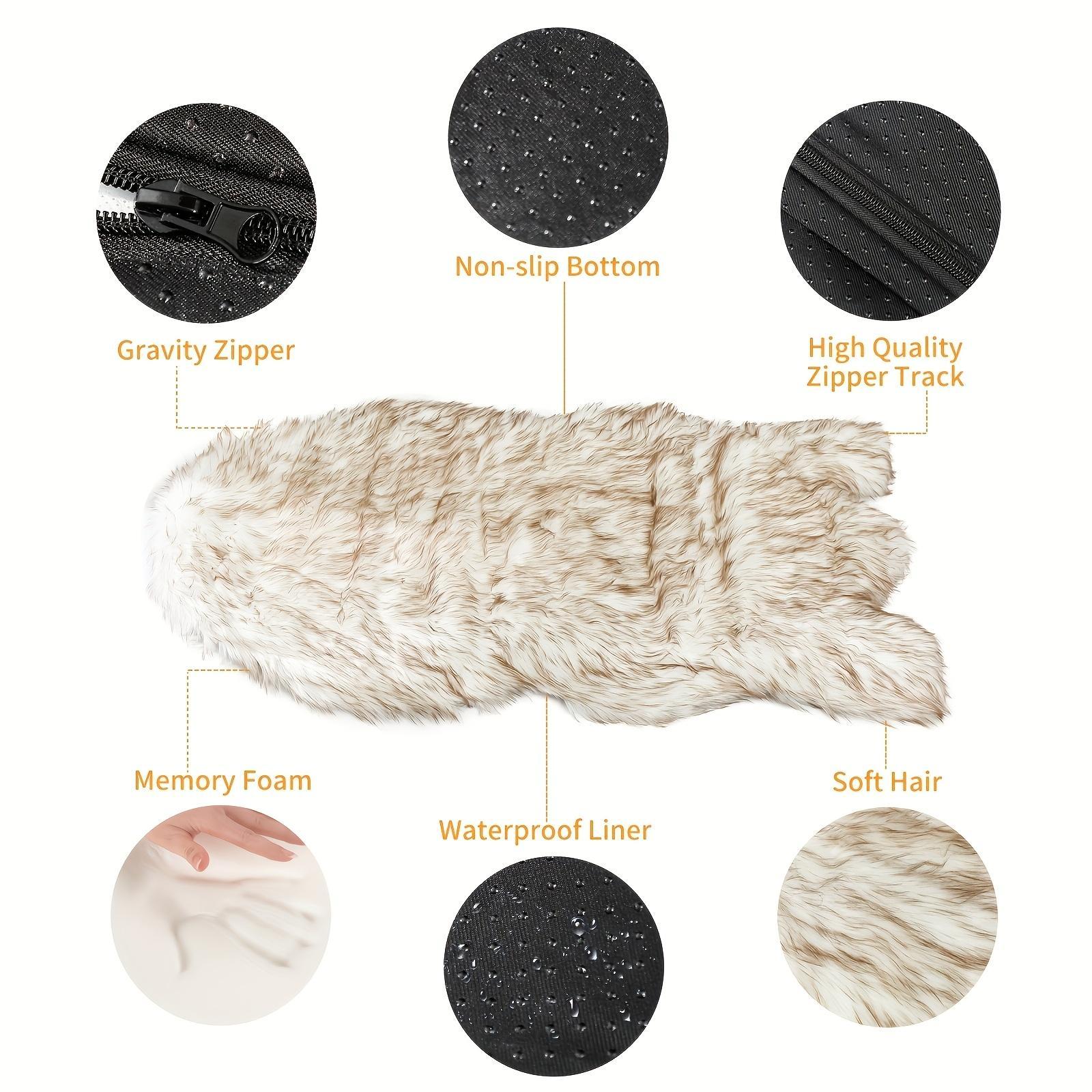 HKM-971667 Super Soft 5-Inch Thick Memory Foam Dog Bed with Removable Luxury Faux Fur Cover
