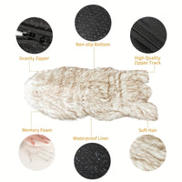 HKM-971667 Super Soft 5-Inch Thick Memory Foam Dog Bed with Removable Luxury Faux Fur Cover