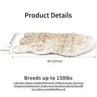 HKM-971667 Super Soft 5-Inch Thick Memory Foam Dog Bed with Removable Luxury Faux Fur Cover