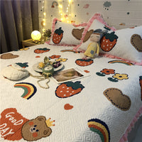 HKM-971795 Vintage Cartoon Animation Cotton Bed Cover Set with Pillow Cases, 200x230CM