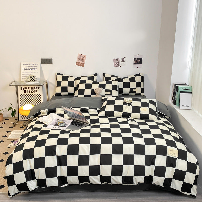 HKM-971795 Washed Cotton Double Stitch Duvet Cover Set - Multiple Sizes Available