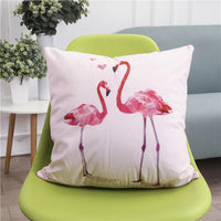 HKM-971859 Modern Minimalist Flamingo Cushion Cover in Cotton and Linen