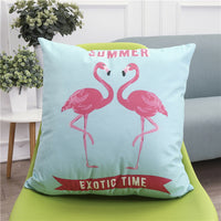 HKM-971859 Modern Minimalist Flamingo Cushion Cover in Cotton and Linen