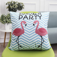 HKM-971859 Modern Minimalist Flamingo Cushion Cover in Cotton and Linen