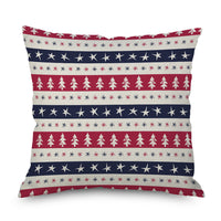 HKM-971923 Linen Christmas Tree Plaid Pillow Cover, 45CM x 45CM, Chemical Fiber