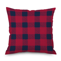 HKM-971923 Linen Christmas Tree Plaid Pillow Cover, 45CM x 45CM, Chemical Fiber