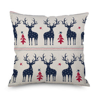 HKM-971923 Linen Christmas Tree Plaid Pillow Cover, 45CM x 45CM, Chemical Fiber