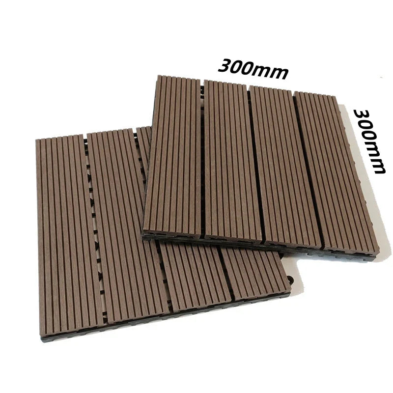 KTX-971987 Modern UV-Resistant WPC Composite Decking Interlocking Tiles for Outdoor Spaces