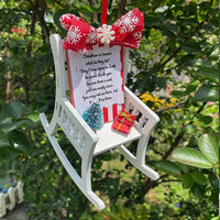 HKM-972243 Heaven Chair Memorial Ornament - Heartfelt Christmas Decoration for Remembering Loved Ones
