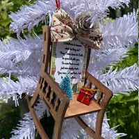 HKM-972243 Heaven Chair Memorial Ornament - Heartfelt Christmas Decoration for Remembering Loved Ones