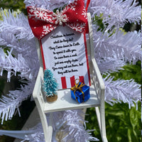 HKM-972243 Heaven Chair Memorial Ornament - Heartfelt Christmas Decoration for Remembering Loved Ones