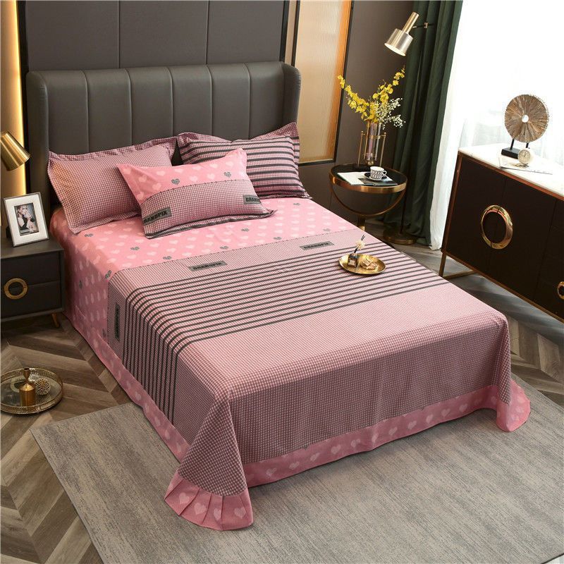 KTX-972435 Brushed Pure Cotton Tie Dye Thickened Single Bed Sheet in Various Sizes