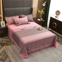 HKM-972435 Brushed Pure Cotton Tie Dye Thickened Single Bed Sheet in Various Sizes