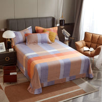 HKM-972435 Brushed Pure Cotton Tie Dye Thickened Single Bed Sheet in Various Sizes