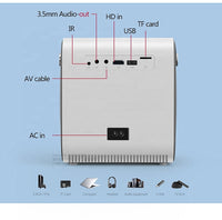 HKM-972499 1080P HD Portable Projector with 3000 Lumens Brightness and Multiple Input Options