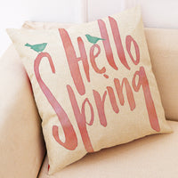 HKM-972755 Printing Cotton and Linen Cushion Case for Couch and Seat, 45x45 cm