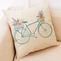 HKM-972755 Printing Cotton and Linen Cushion Case for Couch and Seat, 45x45 cm