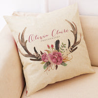 HKM-972755 Printing Cotton and Linen Cushion Case for Couch and Seat, 45x45 cm