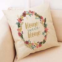 HKM-972755 Printing Cotton and Linen Cushion Case for Couch and Seat, 45x45 cm