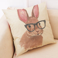 HKM-972755 Printing Cotton and Linen Cushion Case for Couch and Seat, 45x45 cm