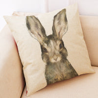 HKM-972755 Printing Cotton and Linen Cushion Case for Couch and Seat, 45x45 cm