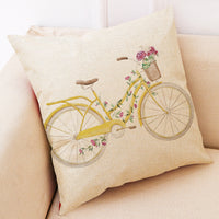 HKM-972755 Printing Cotton and Linen Cushion Case for Couch and Seat, 45x45 cm
