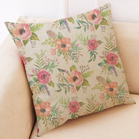 HKM-972755 Printing Cotton and Linen Cushion Case for Couch and Seat, 45x45 cm