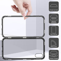 HKM-972883 Premium Metal Flip Magnetic Mobile Phone Case for iPhone 6s, 6Plus, 7/8, X/Xs, XR, XS Max, 11 Series