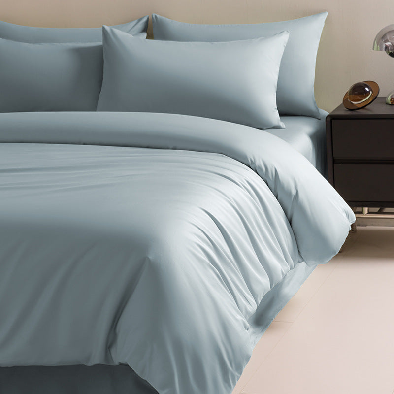 HKM-972947 120 Thread Count Long-staple Cotton Solid Color Four-Piece Bedding Set