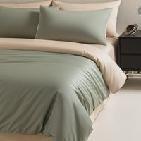 HKM-972947 120 Thread Count Long-staple Cotton Solid Color Four-Piece Bedding Set