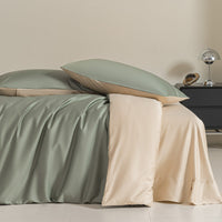HKM-972947 120 Thread Count Long-staple Cotton Solid Color Four-Piece Bedding Set
