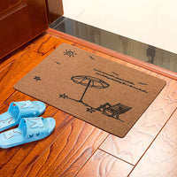HKM-973011 Water-Absorbent Non-Slip Polyester Fiber Entrance Floor Mats with Floral and Beach Designs