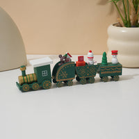 HKM-973075 Wooden Christmas Train Decoration for Kids - Festive Window Display Gift