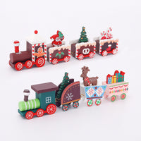 HKM-973075 Wooden Christmas Train Decoration for Kids - Festive Window Display Gift