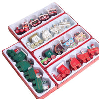 HKM-973075 Wooden Christmas Train Decoration for Kids - Festive Window Display Gift