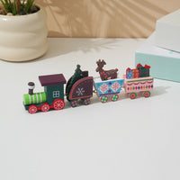 HKM-973075 Wooden Christmas Train Decoration for Kids - Festive Window Display Gift