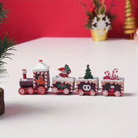 HKM-973075 Wooden Christmas Train Decoration for Kids - Festive Window Display Gift