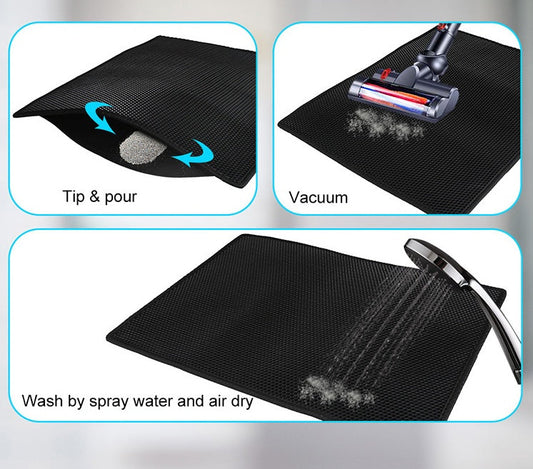 HKM-973139 Waterproof Honeycomb Cat Litter Trap Pad – Durable EVA Foam, Easy Clean Design