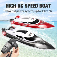 HKM-973203 Remote Control Speed Boat 35 KM/H for Ages 6 and Up, 2.4G RC Toy, Electric with Rechargeable Batteries, Indoor-Outdoor Use