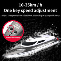 HKM-973203 Remote Control Speed Boat 35 KM/H for Ages 6 and Up, 2.4G RC Toy, Electric with Rechargeable Batteries, Indoor-Outdoor Use