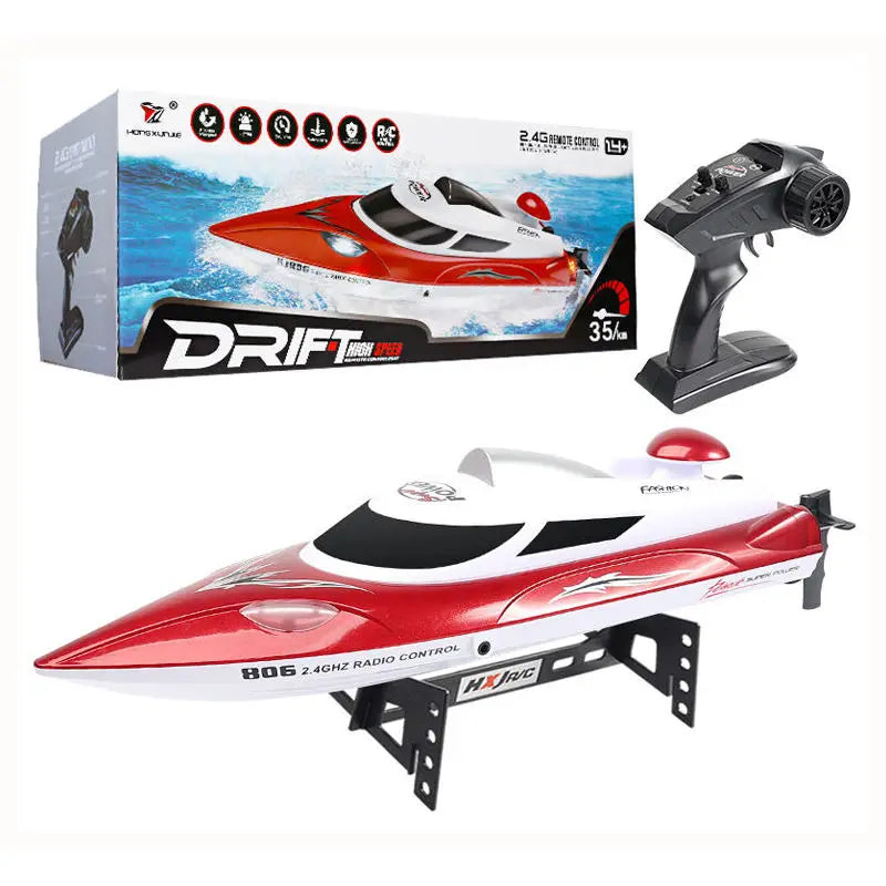 HKM-973203 Remote Control Speed Boat 35 KM/H for Ages 6 and Up, 2.4G RC Toy, Electric with Rechargeable Batteries, Indoor-Outdoor Use