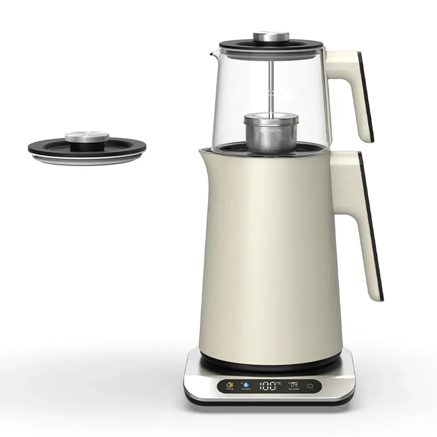 KTX-973395 Digital Glass Electric Tea Thermos Flask 2.7L with Temperature Control and Boil-Dry Protection