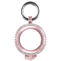 HKM-973459 Diamond-Studded Metal Protective Cover for Airtag Tracker - Compatible with iPhone Models