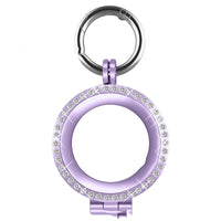 HKM-973459 Diamond-Studded Metal Protective Cover for Airtag Tracker - Compatible with iPhone Models
