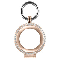 HKM-973459 Diamond-Studded Metal Protective Cover for Airtag Tracker - Compatible with iPhone Models